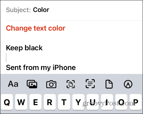 Skift tekstfarve på iPhone