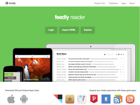 feedly startside