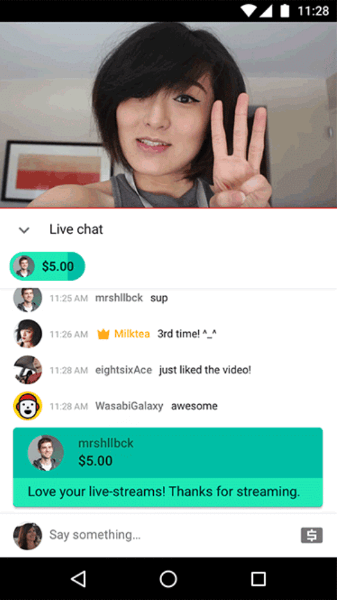YouTube introducerede Super Chat, dets seneste værktøj til fans og skabere til at oprette forbindelse til hinanden under live streams.