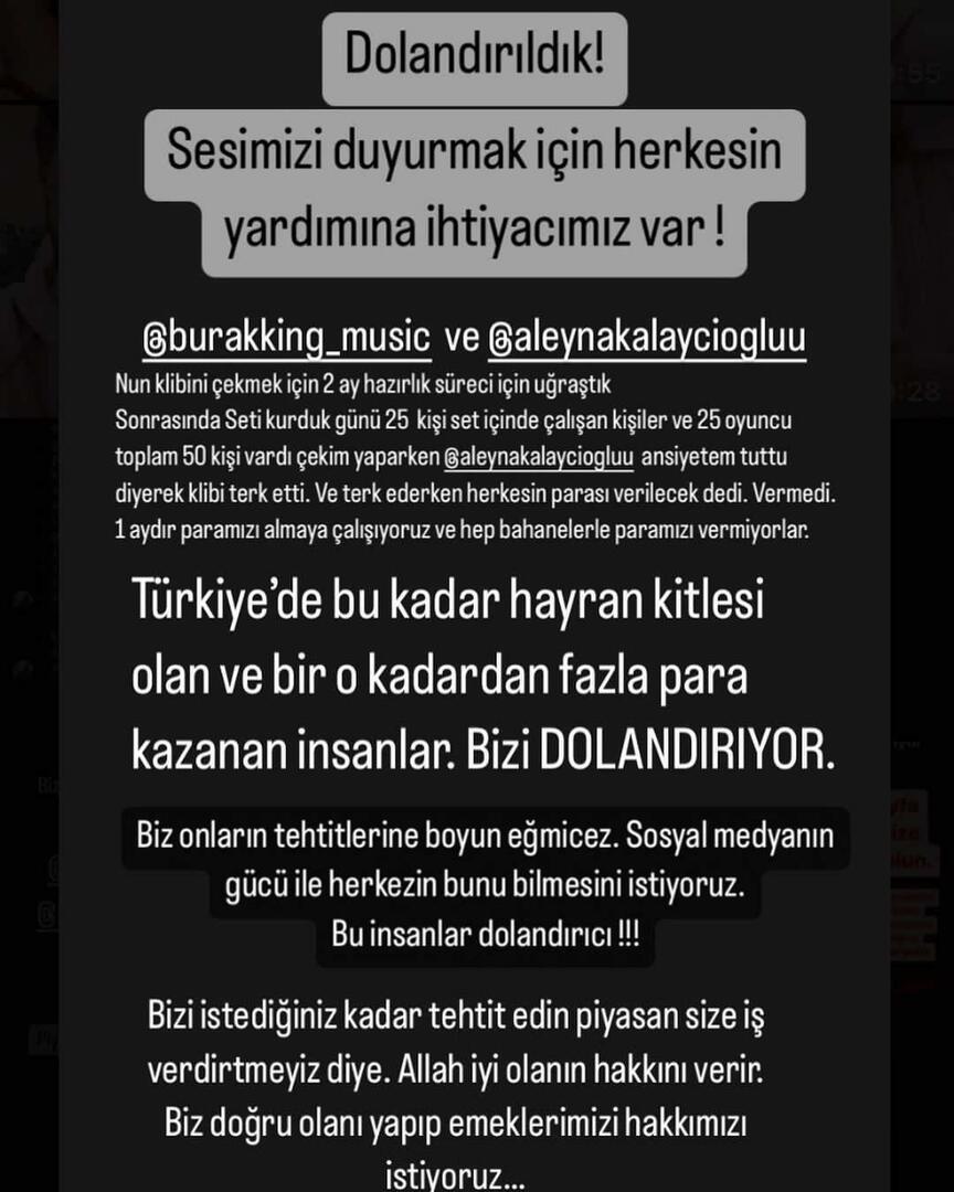 Anklager om bedrageri mod Burak King og Aleyna Kalaycıoğlu