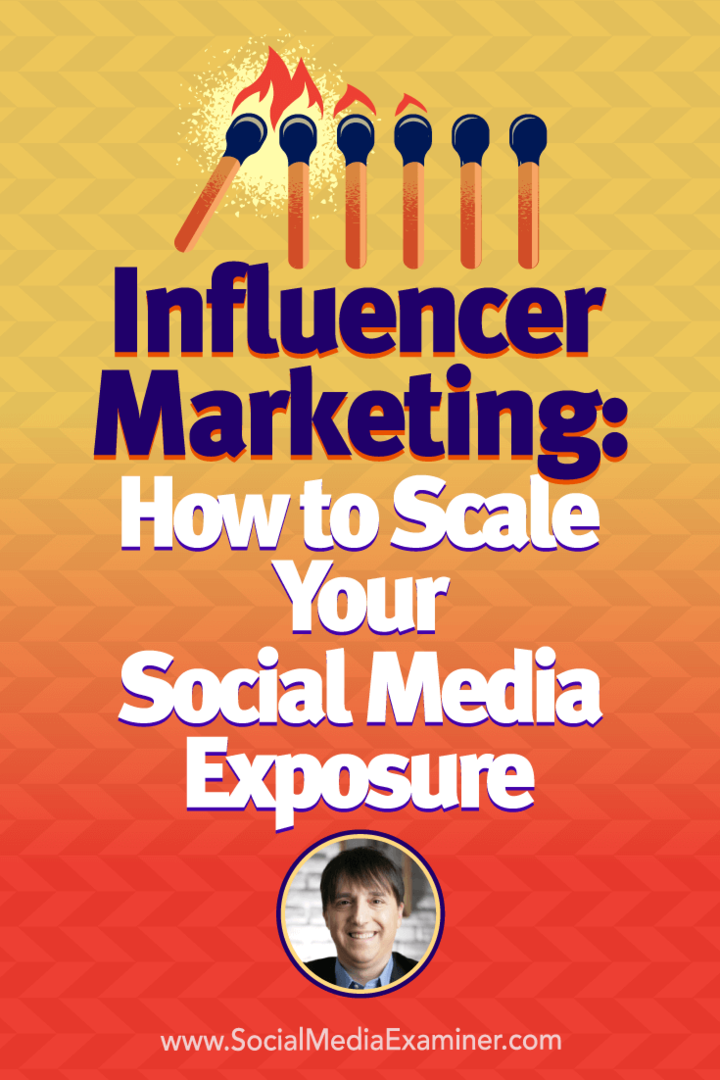 Influencer Marketing: Sådan skaleres din eksponering af sociale medier med indsigt fra Neal Schaffer på Social Media Marketing Podcast.