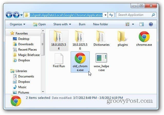 Google Chrome: Fjern gamle versioner fra disken