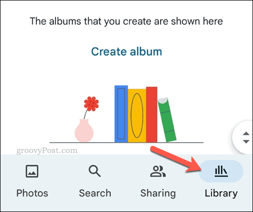 Åbn biblioteket i Google Fotos