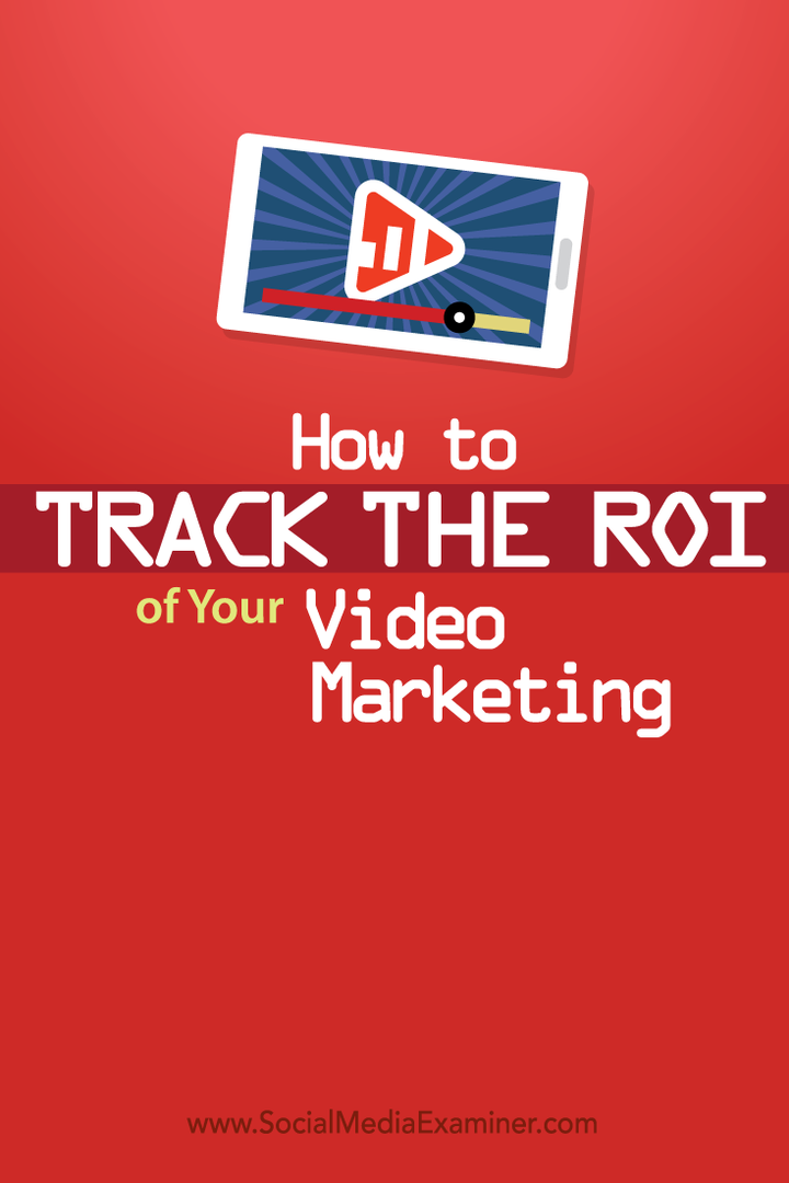 Sådan sporer du ROI for din videomarkedsføring: Social Media Examiner