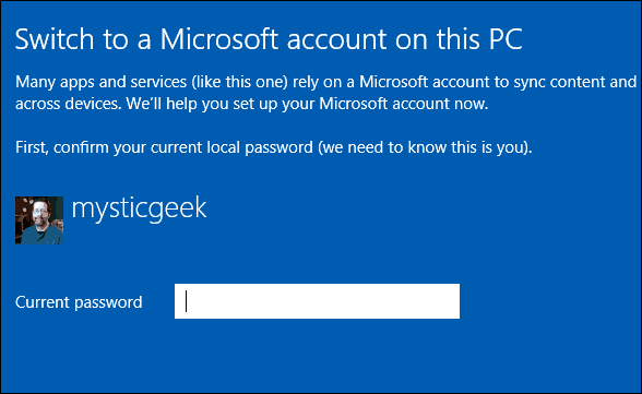 Skift til Microsoft-konto