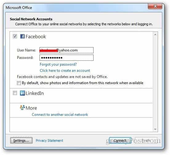 Sociale netværk Outlook 4