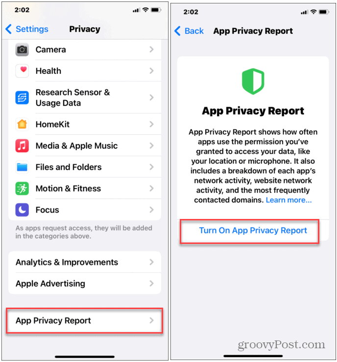 Apple App Privacy Report