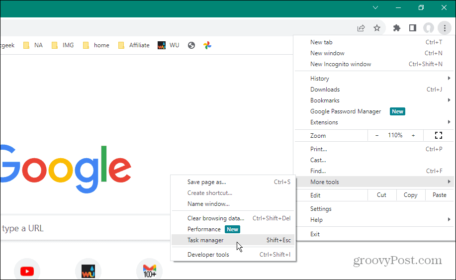chrome tools task manager 