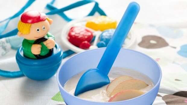 Frugtpuréopskrift med yoghurt til babyer