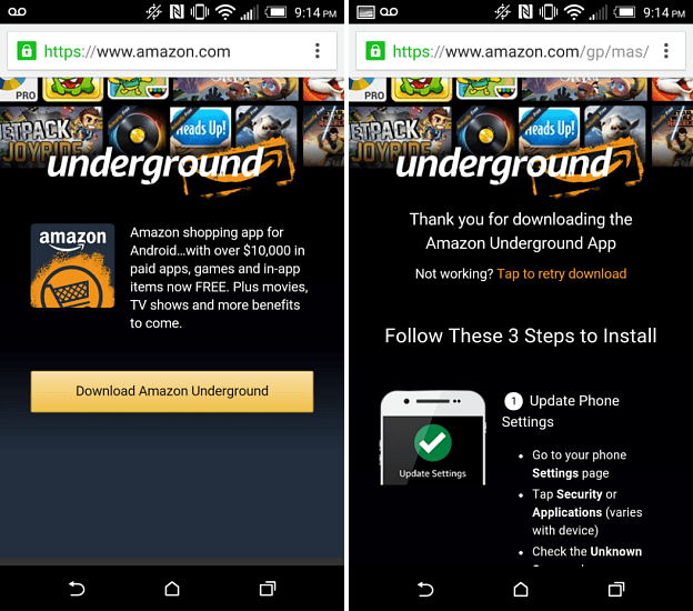 Android underjordisk Android