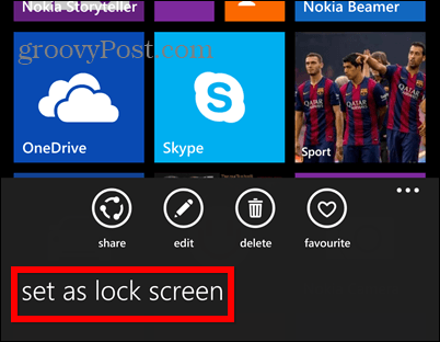 Sæt på Windows Phone 8.1-skærmbillede