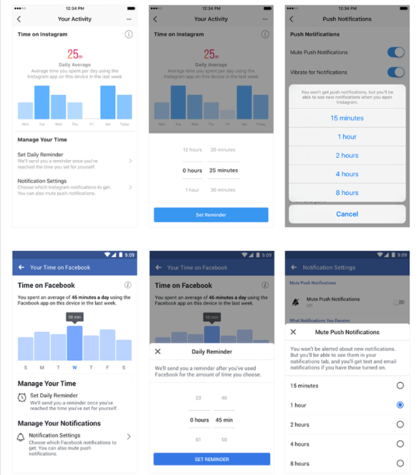 Facebook introducerede nye værktøjer til at hjælpe folk med at styre deres tid på Facebook og Instagram.