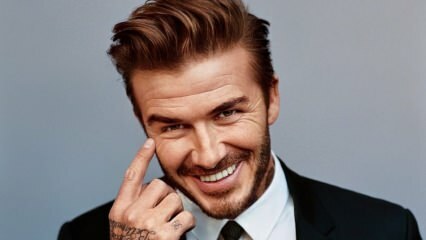 David Beckham kommenterede først sin grinende kone Victoria Beckham!