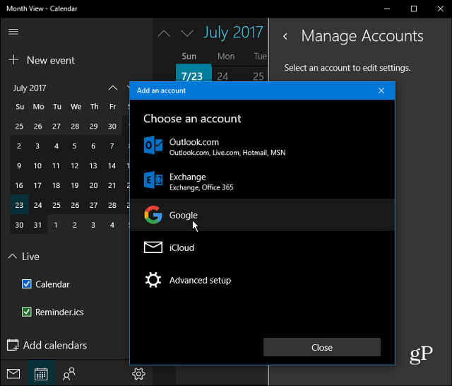 Administrer din Google Kalender med Cortana i Windows 10