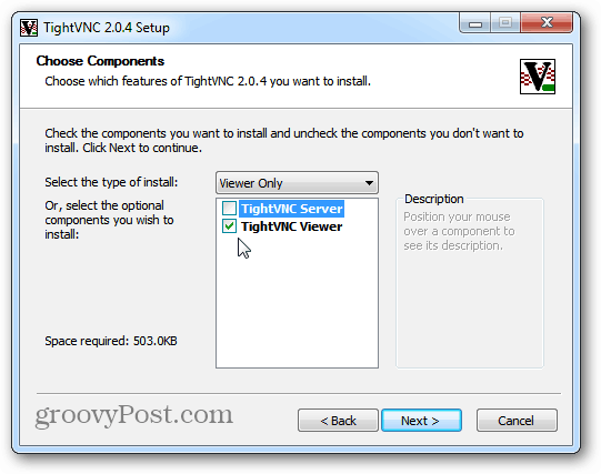 installere tightvnc
