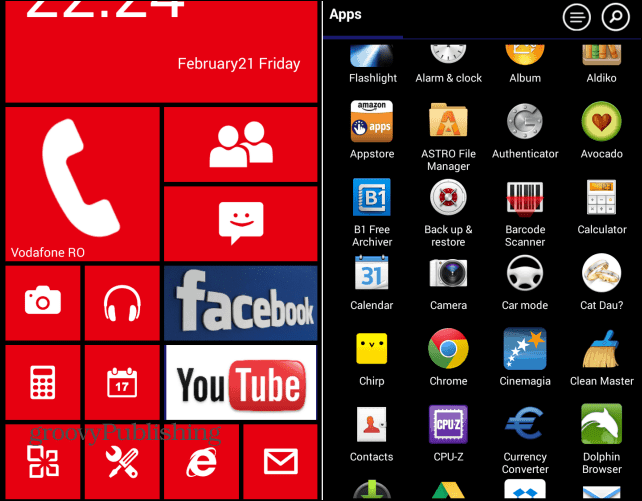 Få Android til at ligne Windows Phone med Launcher 8