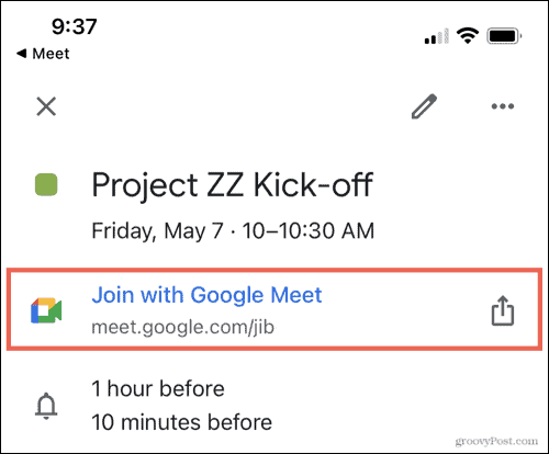 Google Meet-link