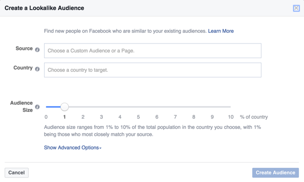 Én Facebook-taktik kan være at skabe et lookalike publikum, der skal målrettes med dine Facebook-annoncer.