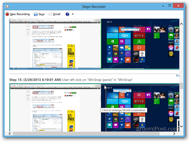 Brug trinoptager i Windows 8.1 til fejlfinding af pc-problemer