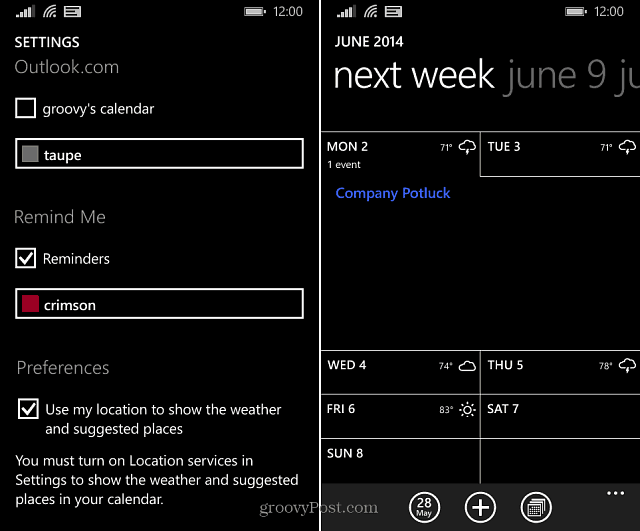 Windows Phone 8.1 Tip: Vis vejret direkte i kalenderen