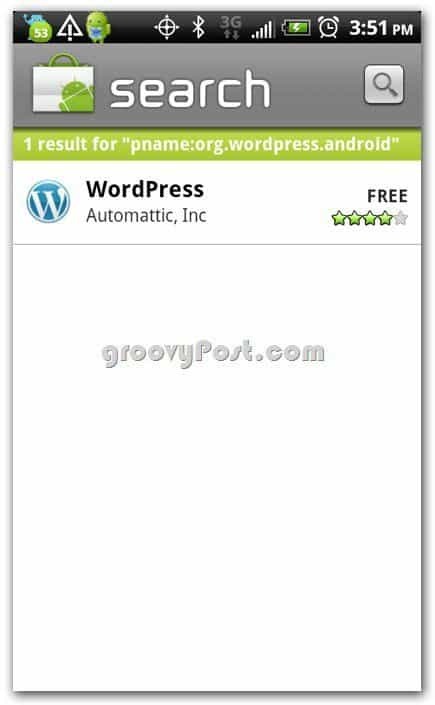 Wordpress af Automattic i Android Store