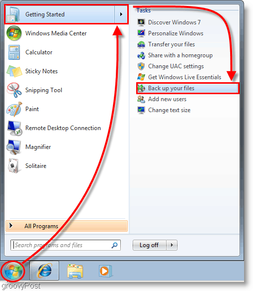 Windows 7: Opret en systembillede-lancering af dine filer
