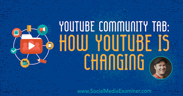 Fanen YouTube-fællesskab: Hvordan YouTube ændrer sig med indsigt fra Tim Schmoyer på Social Media Marketing Podcast.