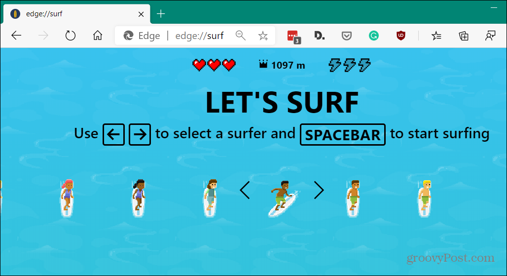 adresselinje for kant surf