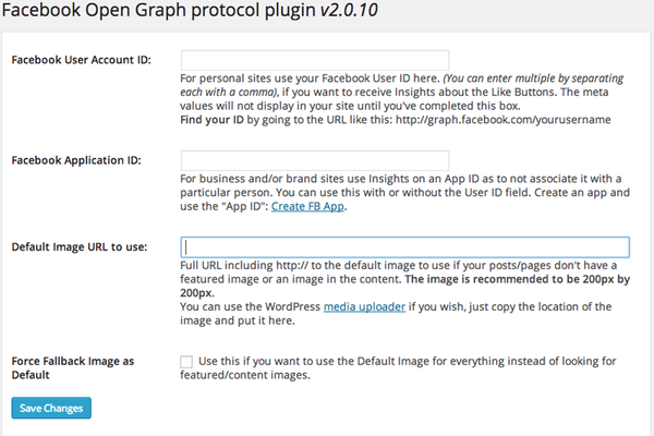 WP Facebook Open Graph Protocol-plugin tilføjer korrekte tags og værdier til din blog for at øge delbarheden.