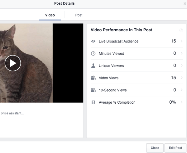 Facebook live videoindsigt