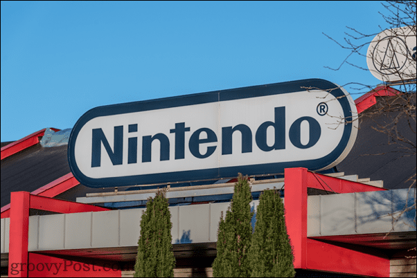 Nintendo-logo på en bygning