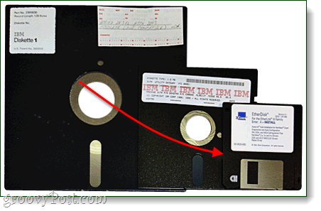 eksempel på diskettedisk