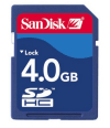 Sandisk 4 GB hukommelse SDHC
