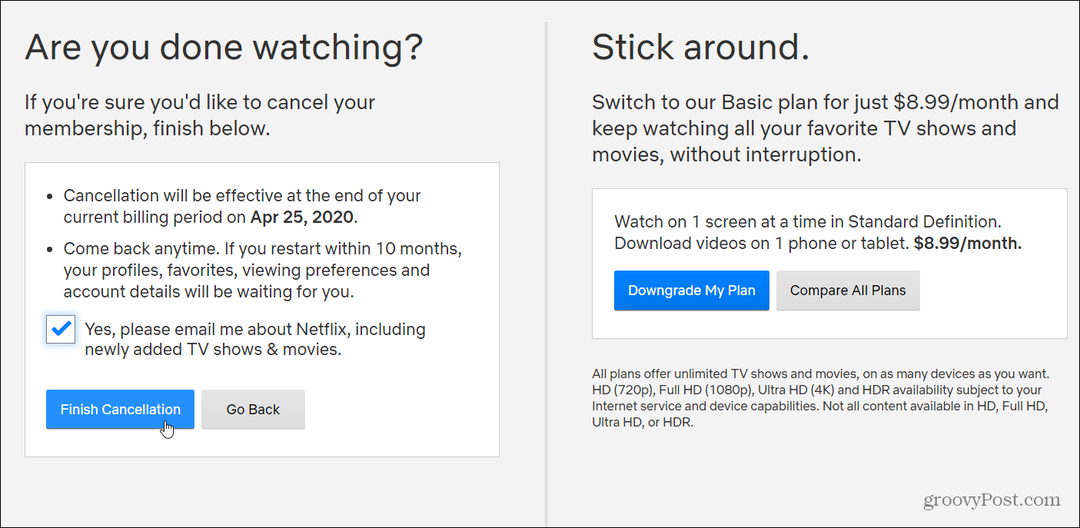 Sådan annulleres dit abonnement på Netflix