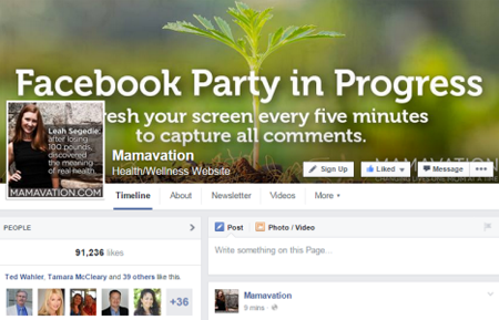 mamavation facebook party coverbillede