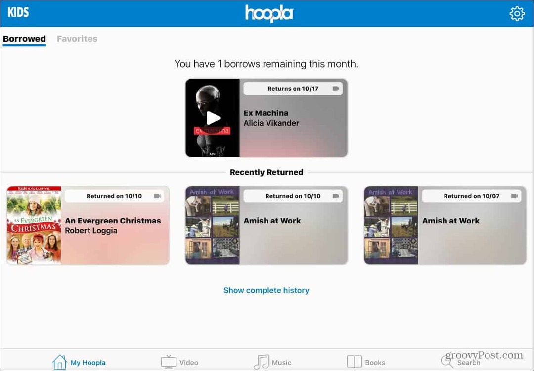 Stream gratis film og shows fra dit bibliotek med Hoopla
