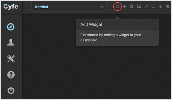 Cyfe Tilføj widget-ikon