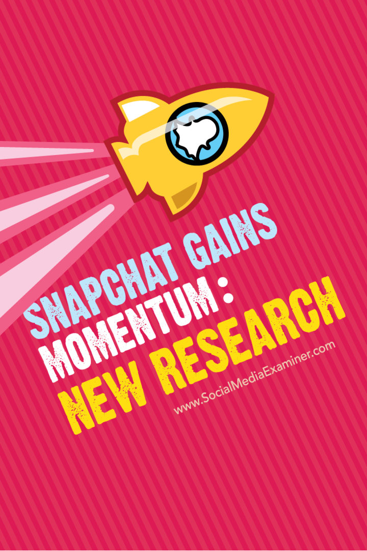Snapchat vinder momentum: Ny forskning: Social Media Examiner