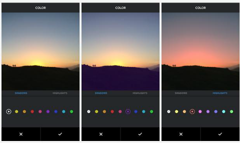 Instagram farve- og fade-værktøjer