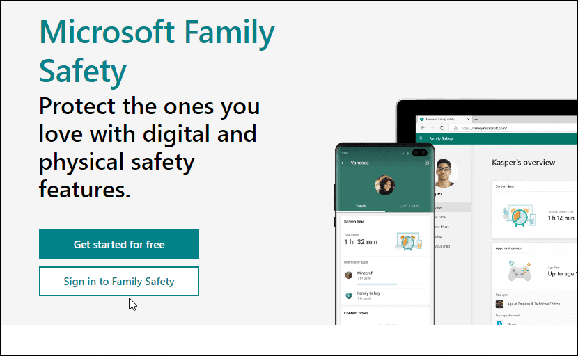 Microsoft familiesikkerhed