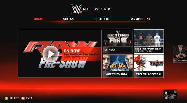WWE-netværk Xbox 360