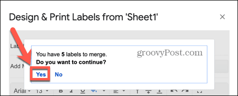 google sheets bekræfter fletning
