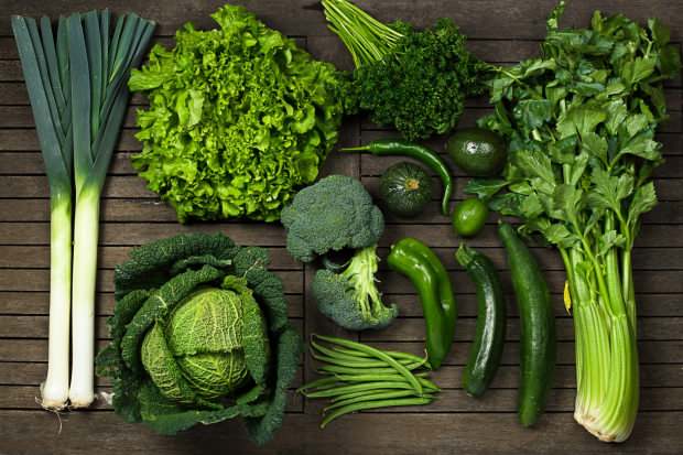 grønne grøntsager er rige på glutathion