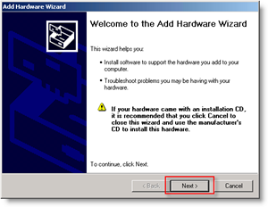 Windows Tilføj hardware-menu