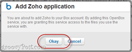 Synkronisering af Zoho og Box.net