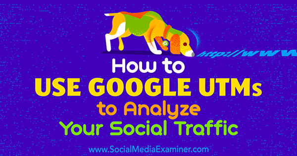 Sådan bruges Google UTM'er til at analysere din sociale trafik af Tammy Cannon på Social Media Examiner.