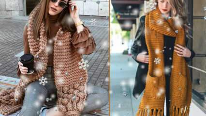 De mest stilfulde strikkede tørklæde modeller til kvinder til vinteren 2021