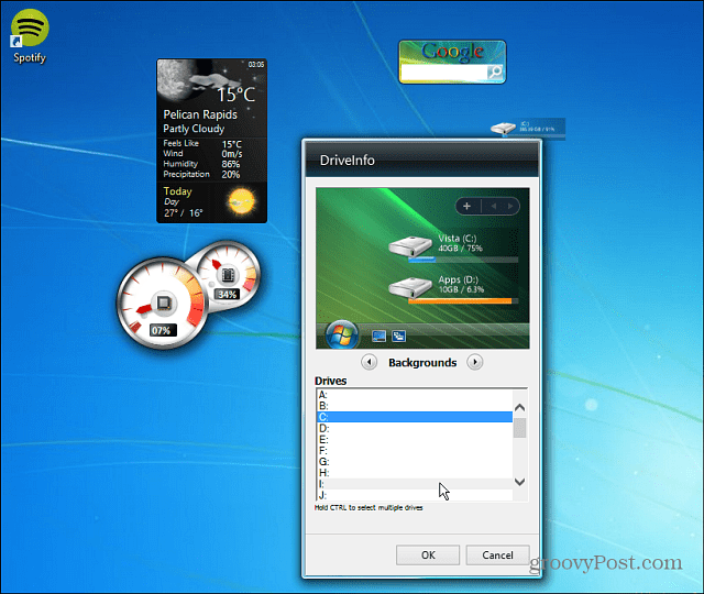 Sådan tilføjes desktop-gadgets tilbage til Windows 8