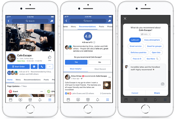 Facebook redesignede siderne for mere end 80 millioner virksomheder på sin platform for at gøre det lettere for folk at interagere med lokale virksomheder og finde det, de har mest brug for.