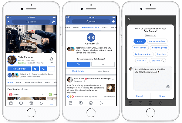 Nyt Facebook Business-sidelayout til mobil: Social Media Examiner